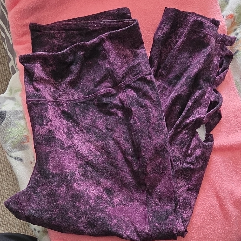 Lane Bryant Purple Tie-Dye Leggings